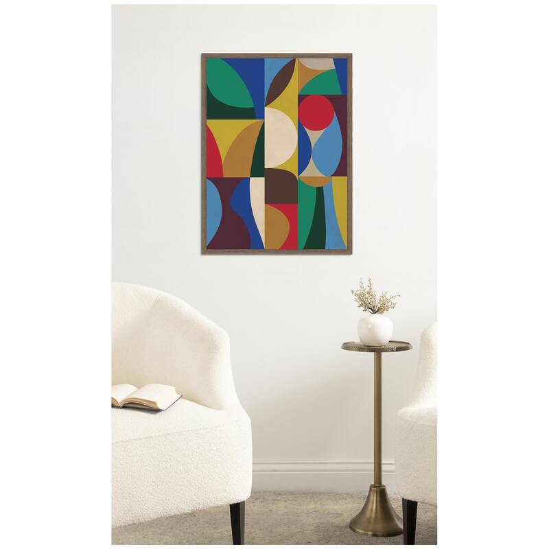 Kate and Laurel Abstract 03 by Rachel Lee Framed Canvas Wall Art Print