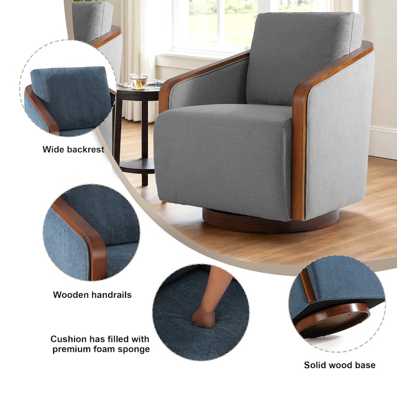 Modern Upholstered Swivel Accent Chair