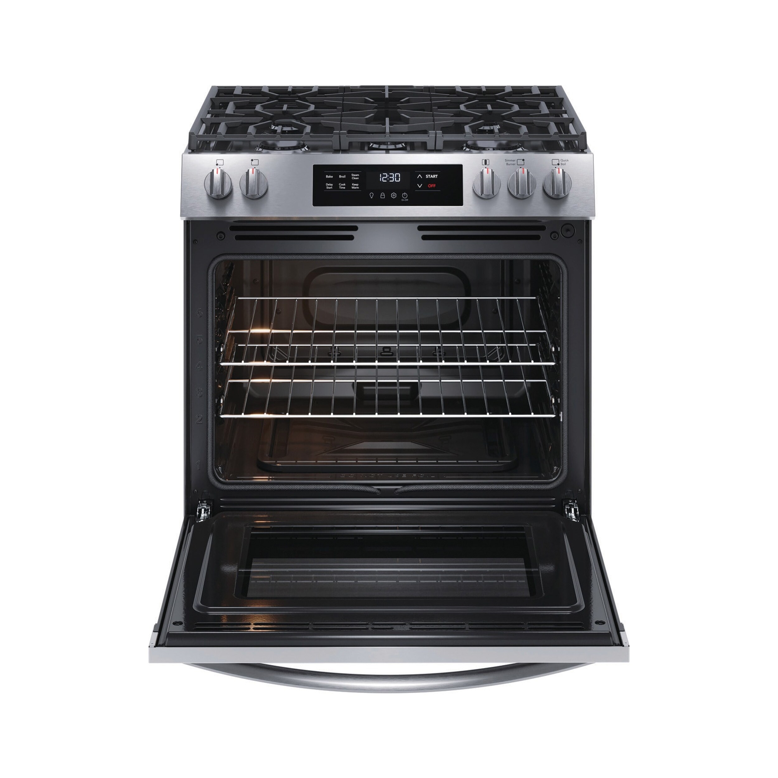 Frigidaire 30in Front Control Gas Range with Quick Boil