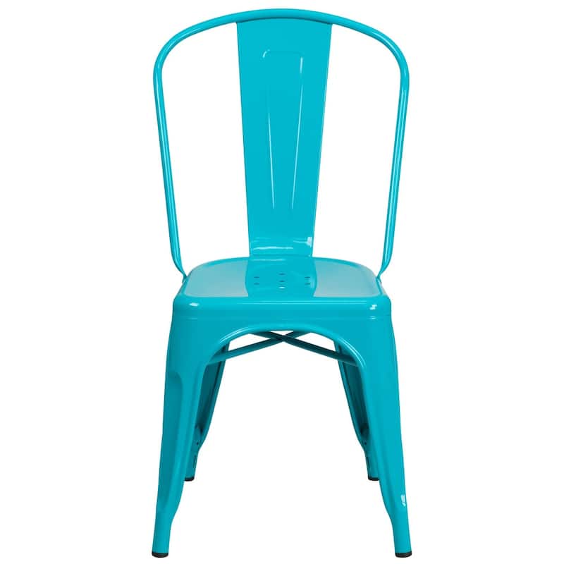 Metal Indoor/ Outdoor Stackable Bistro Chair (Set of 4)