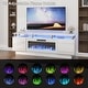 preview thumbnail 19 of 54, BOSSIN 70" Modern Electric Fireplace TV Stand, with Electronic Flame and LED Lights, High Gloss Finish Entertainment Center