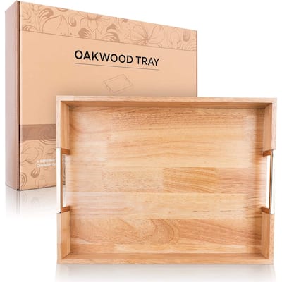 Rectangular OakWood Serving Tray - N/A