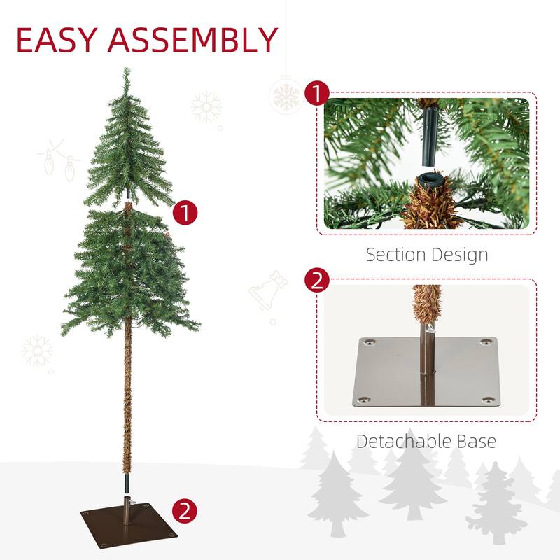 6FT Pre-Lit Artificial Christmas Tree with LED Lights and Multiple Light Modes