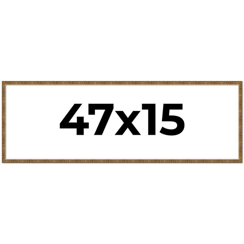 47x15 Frame Gold Solid Wood Picture Frame - Complete Modern Photo
