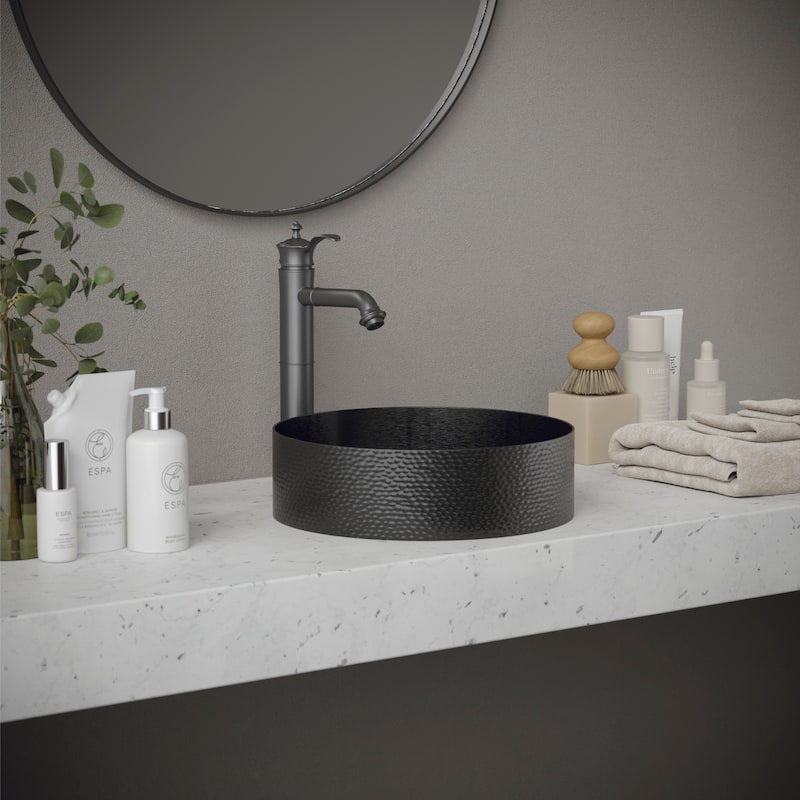 Karran Vineyard KBF472 Single-Handle Single Hole Vessel Bathroom Faucet with Matching Pop-up Drain