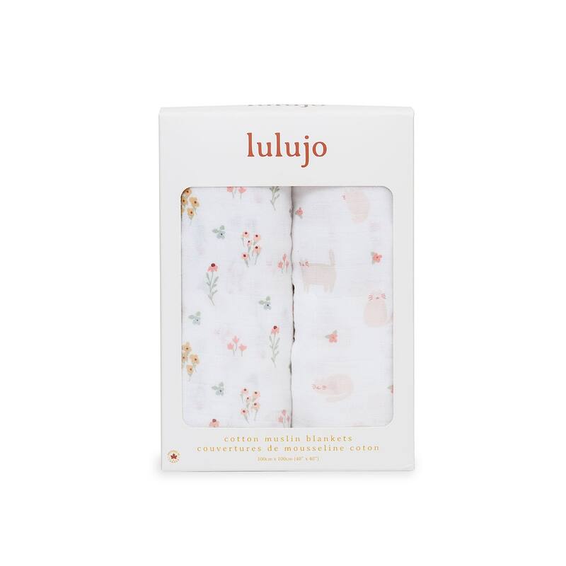 lulujo 2 PK Muslin Swaddling Blankets