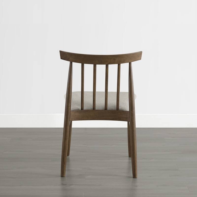 Spruce & Spring Windsor Spindle Back Upholstered Dining Chair with Solid Wood Frame