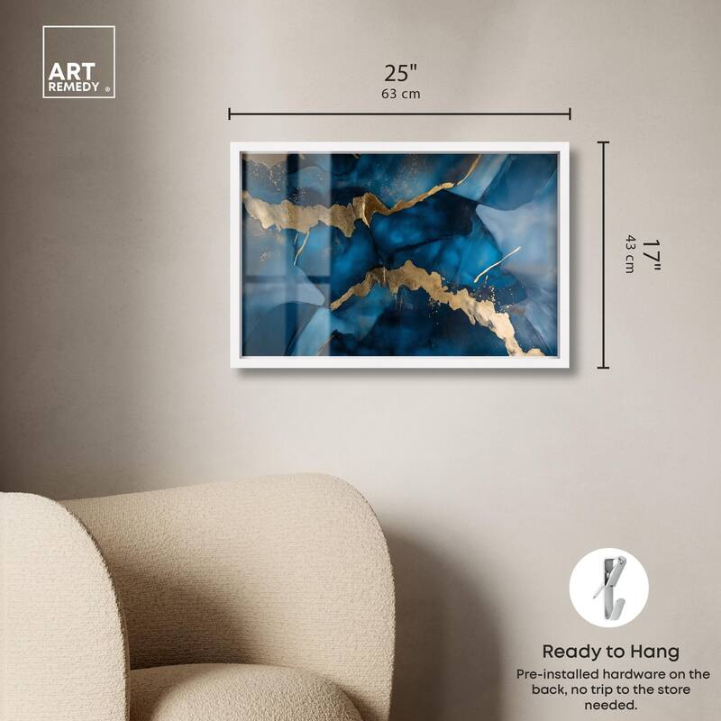 Dark Texture Golden Touch III Shadowbox by Art Remedy