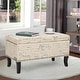 preview thumbnail 2 of 25, Adeco Storage Ottoman Bench Fabric Patterned Rectangular Toy Chests