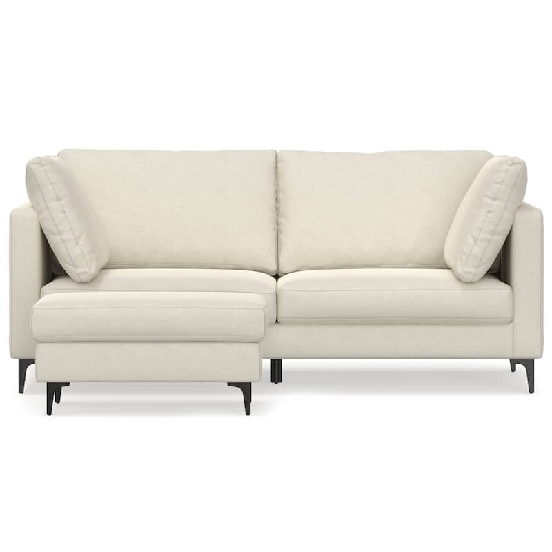 WYNDENHALL Lana 76-inch Sofa and Ottoman Set in Tightly Woven Performance Fabric