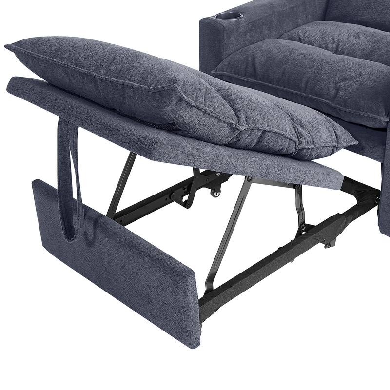 Anmytek 3-in-1 Multi-Functional Convertible Sleeper Sofa Bed - 47'' Velvet Upholstered Loveseat Chaise Lounge