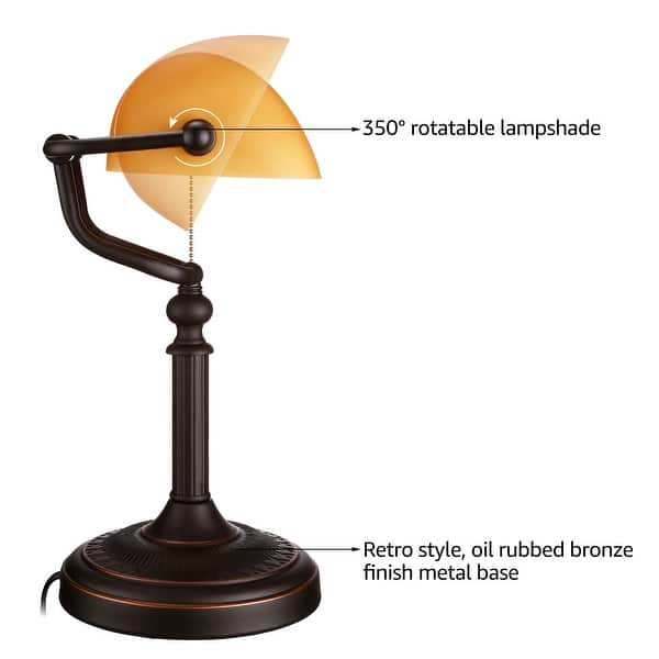 Shop Ripae Antique Style Banker Lamp Desk Lamp Oil Rubbed Bronze