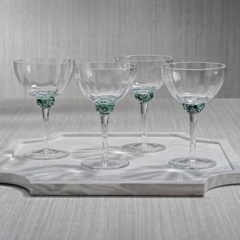 Cambrai Martini / Cocktail Optic Glasses, Set of 4