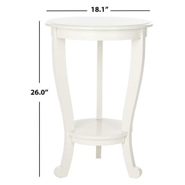 SAFAVIEH Cape Cod Cream Pedestal Side Table - 18.1" x 18.1" x 26"