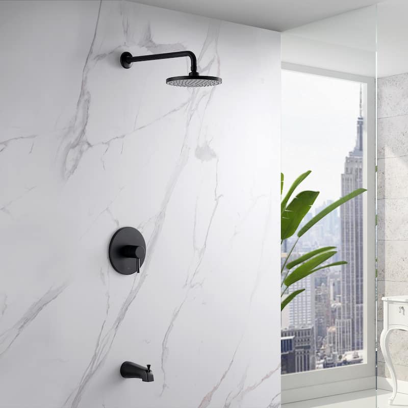Luxier SS-C01 Single-Handle 1-Spray Tub and Shower Faucet with Valve