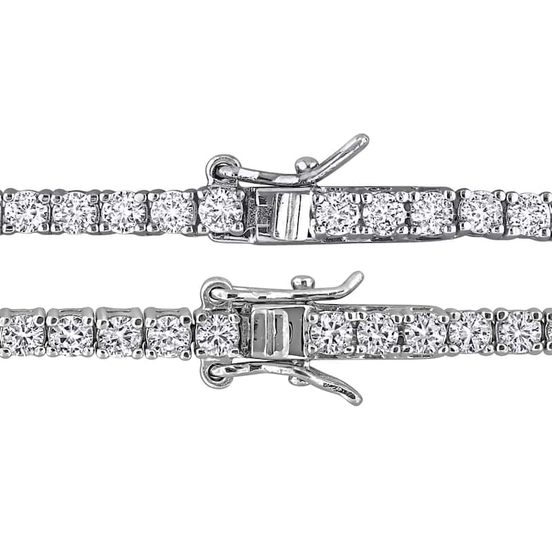 Miadora Sterling Silver Created Gemstone Necklace and Bracelet Set