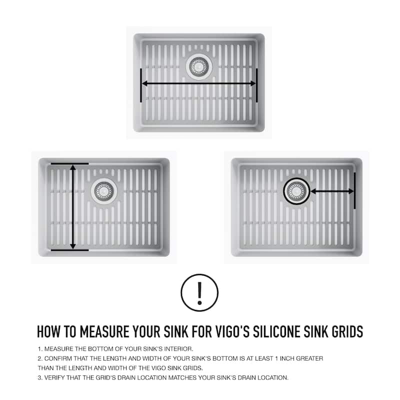 VIGO 19" L X 14" W Silicone Protective Bottom Grid for Kitchen Sink