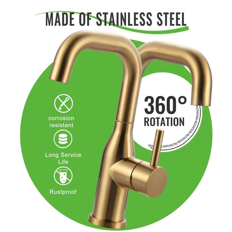 WOWOW Single Handle Bar Faucet With Swivel Spout