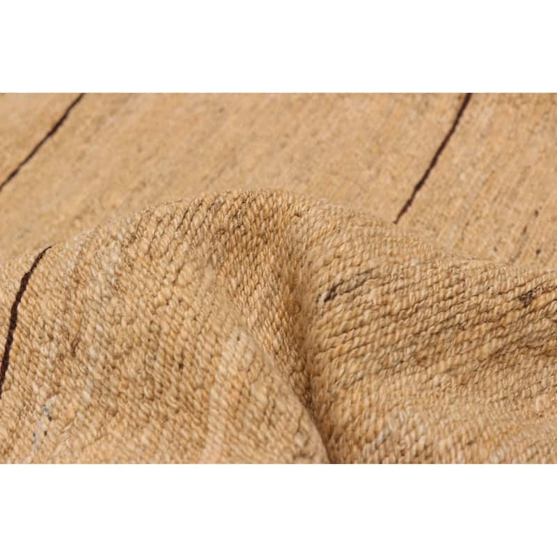 ECARPETGALLERY Flat-Weave Natural Beige Wool Tapestry Kilim - 8'3 x 9'7