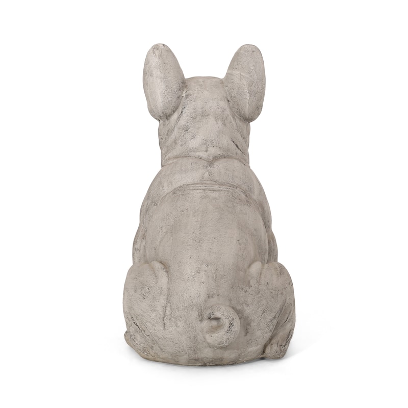 Delamore Outdoor French Bulldog Garden Statue by Christopher Knight Home