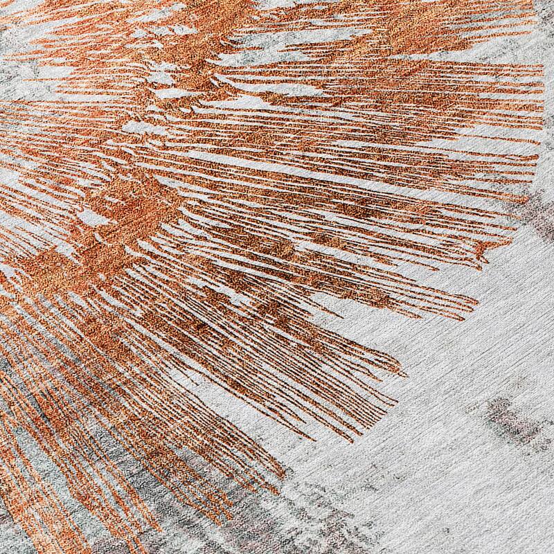 Machine Washable Indoor/ Outdoor Chantille Contemporary Starburst Rug
