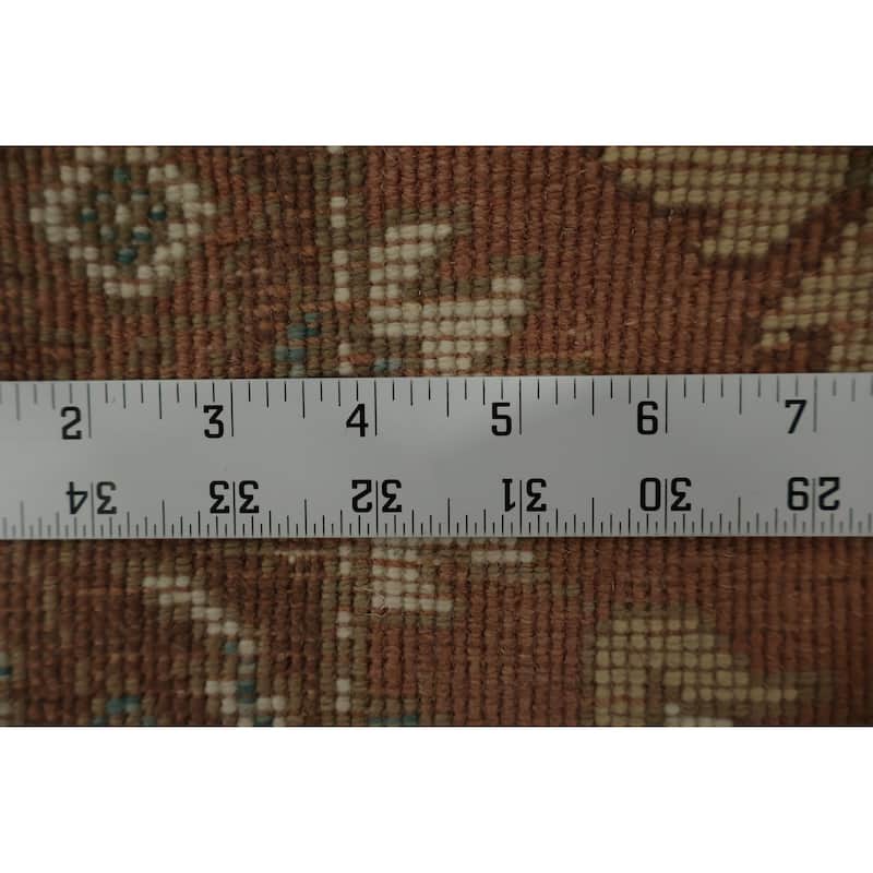 Hand Knotted Oriental 100% Wool Carpet Traditional All-Over Brown Ziegler Area Rug - 3' 0'' X 1' 11''