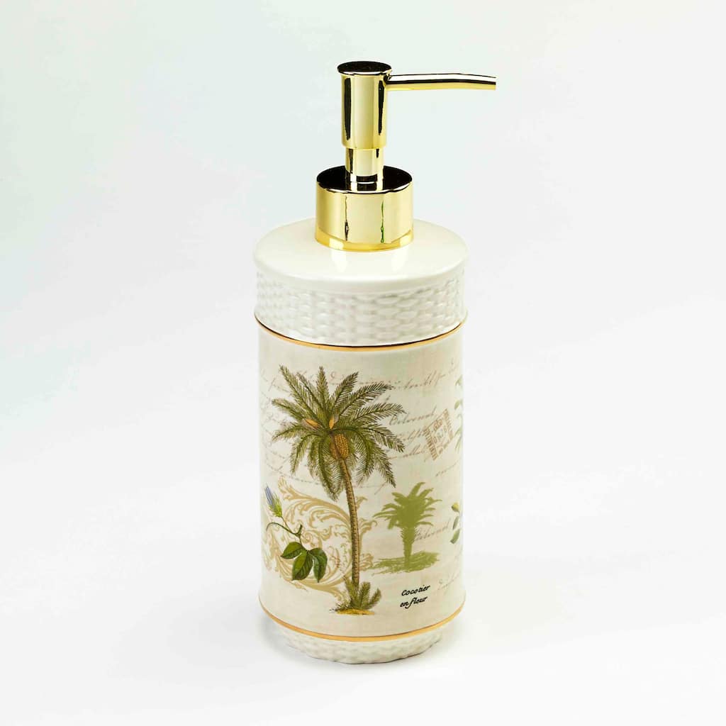 Avanti Linens Colony Palm Lotion Dispenser - Ivory - Lotion Dispenser