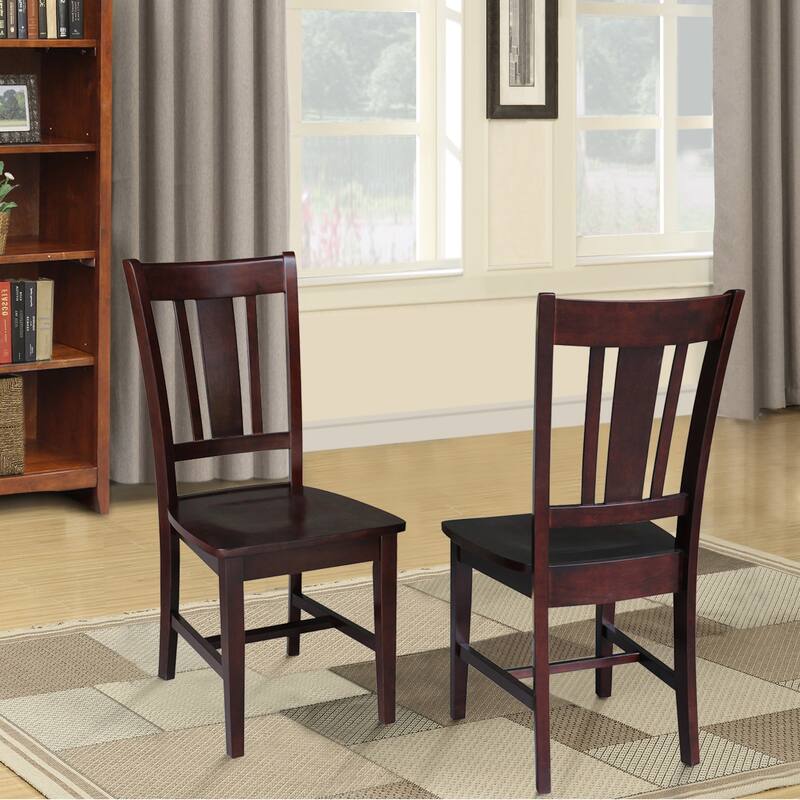 International Concepts Solid Wood San Remo Splatback Chairs - Set of 2