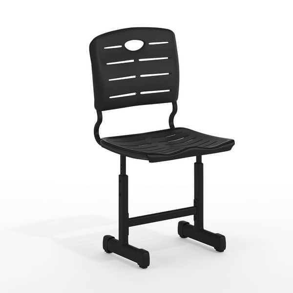 slide 2 of 17, Adjustable Height Student Chair with Pedestal Frame - 16.25"W x 15.25"D x 30" - 32.5"H Black