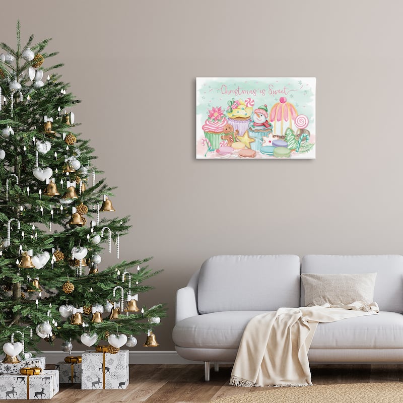 Stupell Christmas Is Sweet Festive Desserts Canvas Wall Art Design By Mollie B.