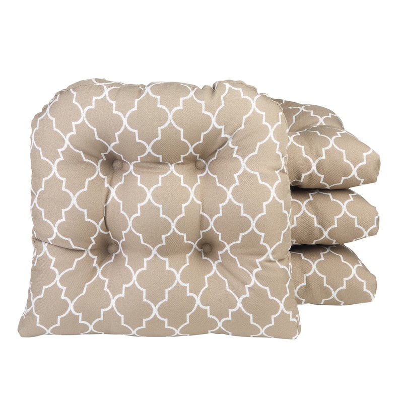 Klear Vu Trellis Dining Chair Cushion Set - Set of 4 - Tan