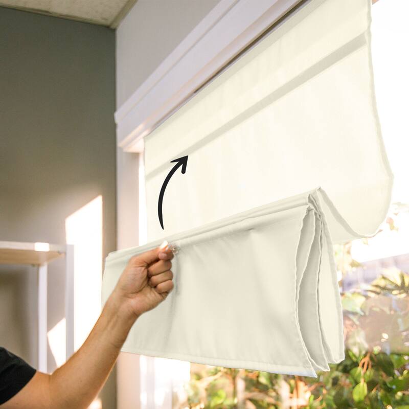 CHICOLOGY Cordless Magnetic Light Filtering Roman Shades