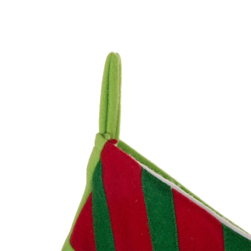 Glitzhome 21"L Embroidered Linen Red Truck Dachshund Christmas Stocking