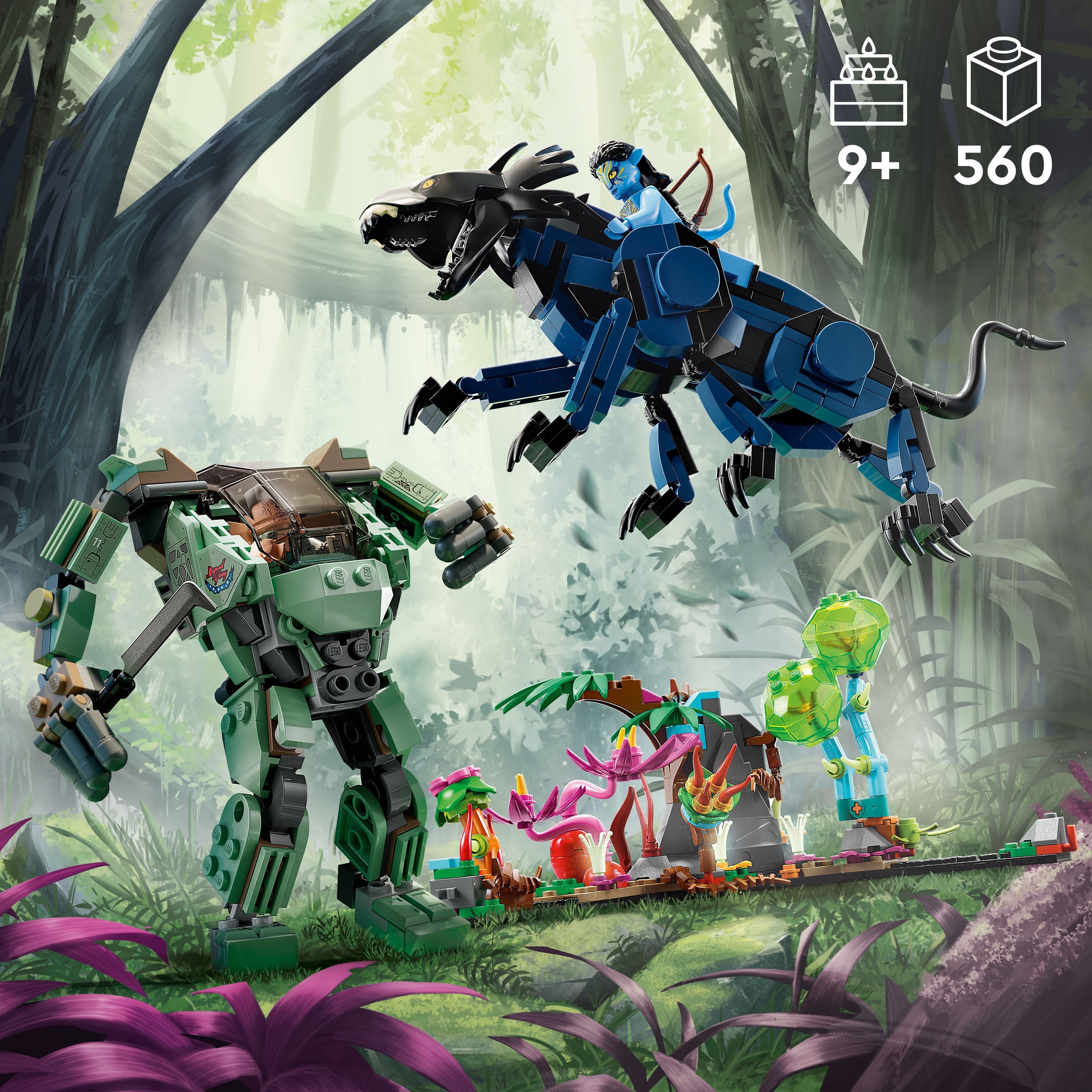 Avatar Neytiri & Thanator vs. AMP Suit Quaritch 75571 Building Toy 