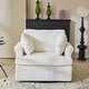 preview thumbnail 1 of 26, Corduroy Living Room Swivel Accent Chair Beige