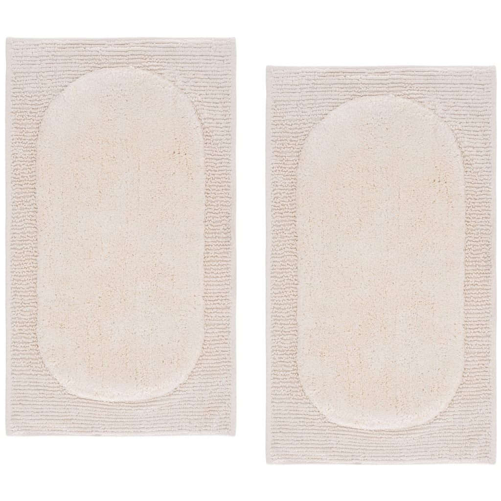 SAFAVIEH Home Zino Oval Textured Bathmat (Set of 2)