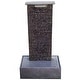 preview thumbnail 4 of 5, XBrand Free Standing Textured Water Fountain w/Pedestal, Indoor Outdoor Décor, 32.5 Inch Tall, Black