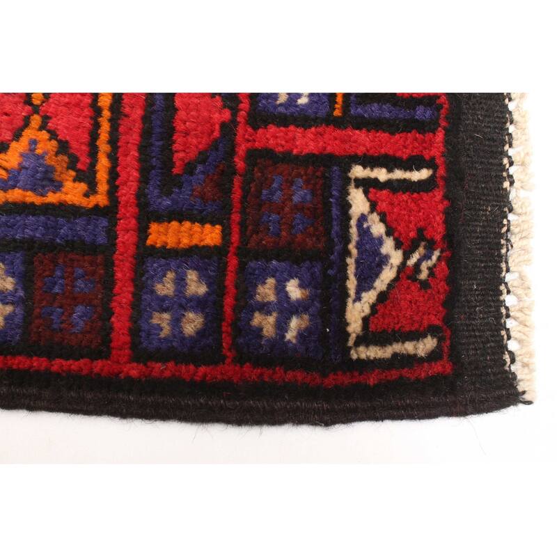 ECARPETGALLERY Hand-knotted Teimani Red Wool Rug - 2'10 x 4'5