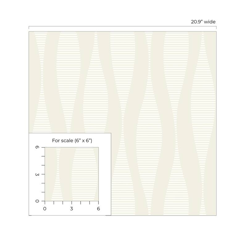 Seabrook Designs Harmony Ikat Waves Non-Woven Unpasted Wallpaper