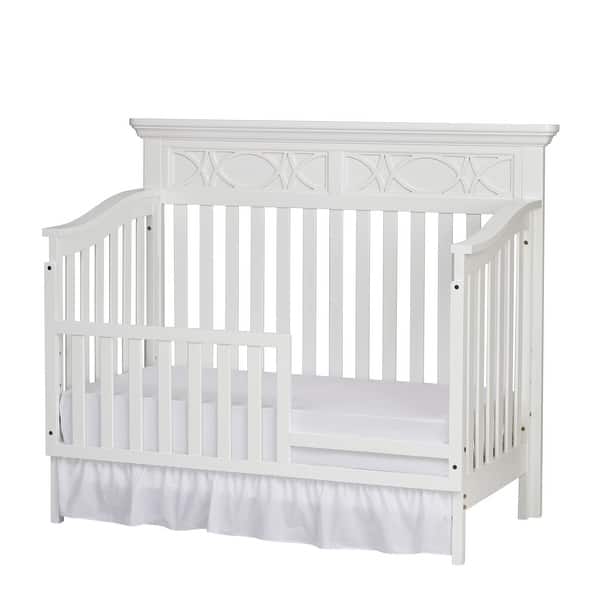 slide 2 of 9, HomeRoots White Solid and Manufactured Wood Standard Four In One Convertible Crib - 60.25