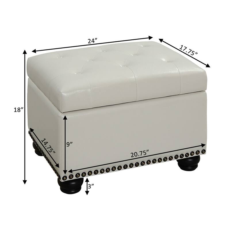 Convenience Concepts Designs4Comfort 5th Avenue Storage Ottoman