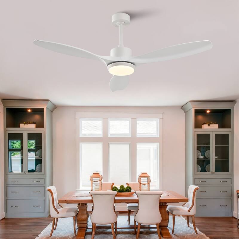 52" Ceiling Fan with Light, Remote Control Operation, Reversible DC Motor