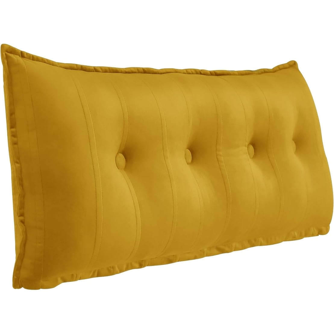 Button Tufted Velvet Bed Rest Headboard Body Pillow for Side Sleepers Lumbar Back Support