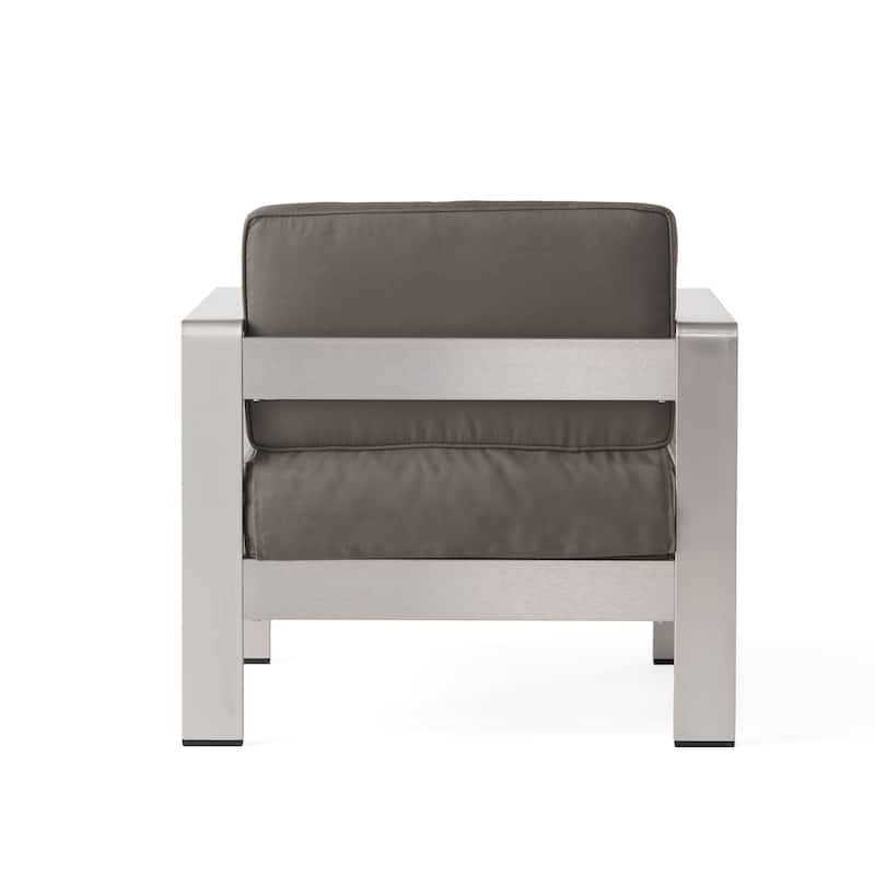 Cape Aluminum Club Chairs with Optional Sunbrella Cushions (Set of 4) by Christopher Knight Home