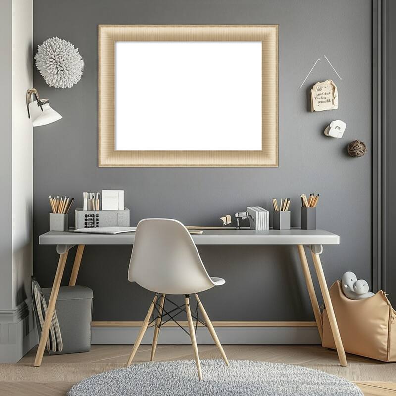 Amanti Art Elegant Brushed Honey Framed Dry Erase Magnetic Board