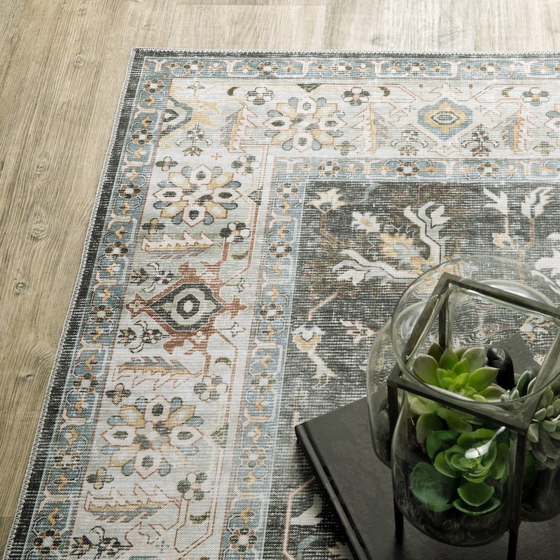 Vista Home Clarissa Washable Vintage Oriental Indoor Area Rug