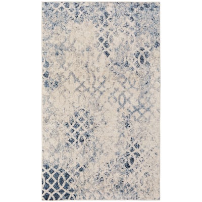 Wyllah Contrasting Distressed Area Rug