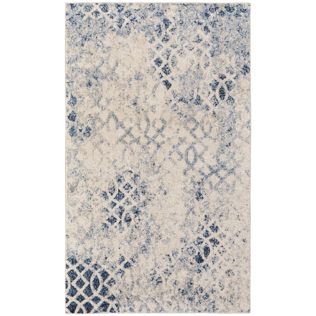 Wyllah Contrasting Distressed Area Rug
