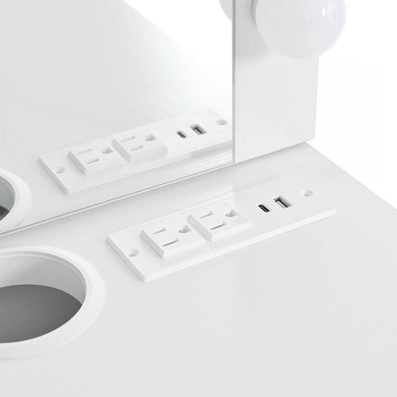 Floating Makeup Vanity Desk with Mirror