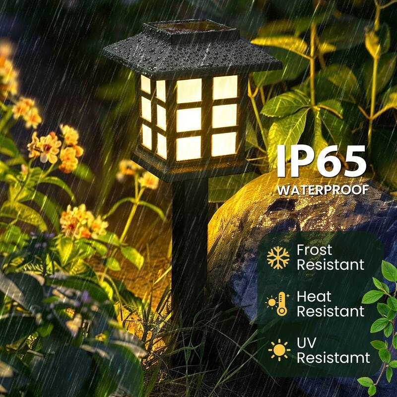 Solar LED Outdoor Garden Pathway Light (Warm White)